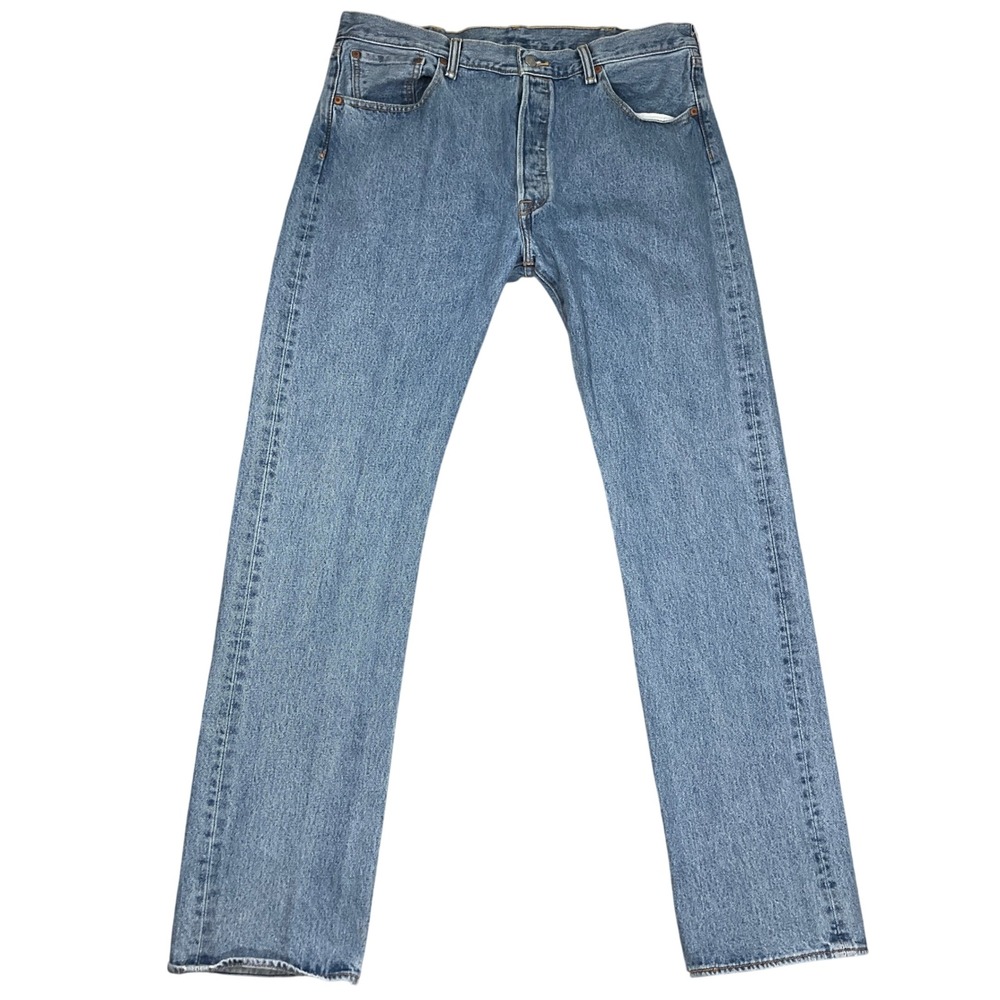 Levi's 501 Mens 38W 36L Blue Fade Button Fly Original Fit Straight Leg Retro